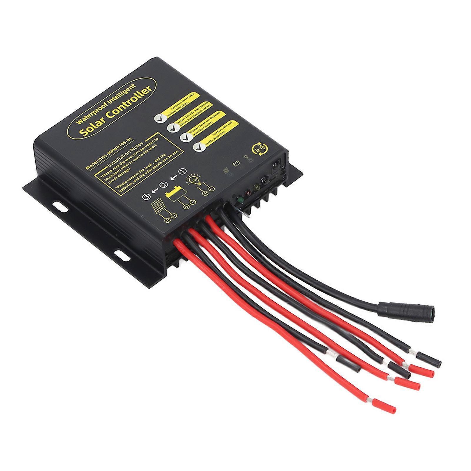 MPPT 12V 24V 10A Solar Controller Bluetooth PWM 92x104x27.8mm