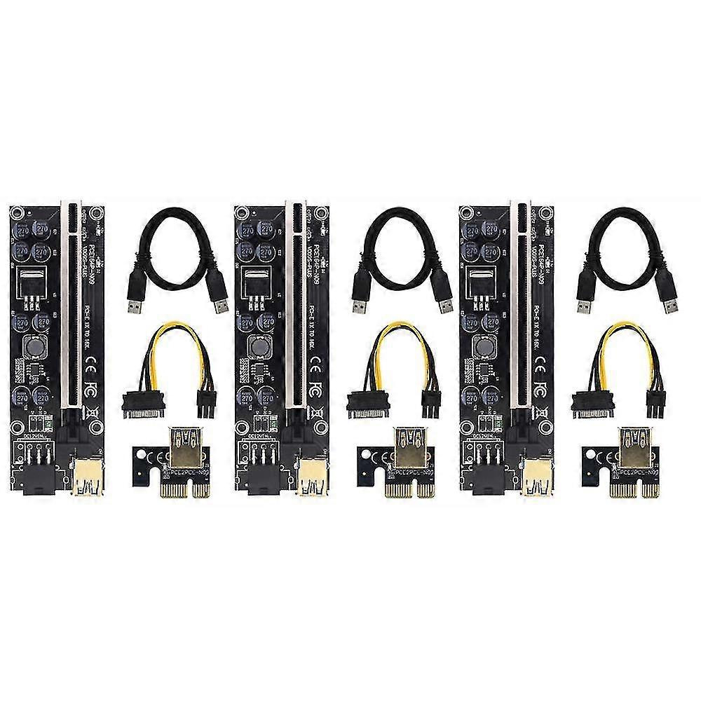 3pcs 009s Plus Riser Card Ver009s Pcie Pci-e Pci Express X16 Gpu 6i...