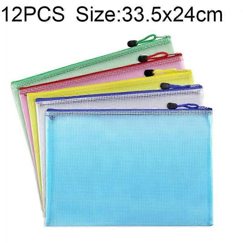 12 In 1 A4 Zipper Mesh Stationery Bag