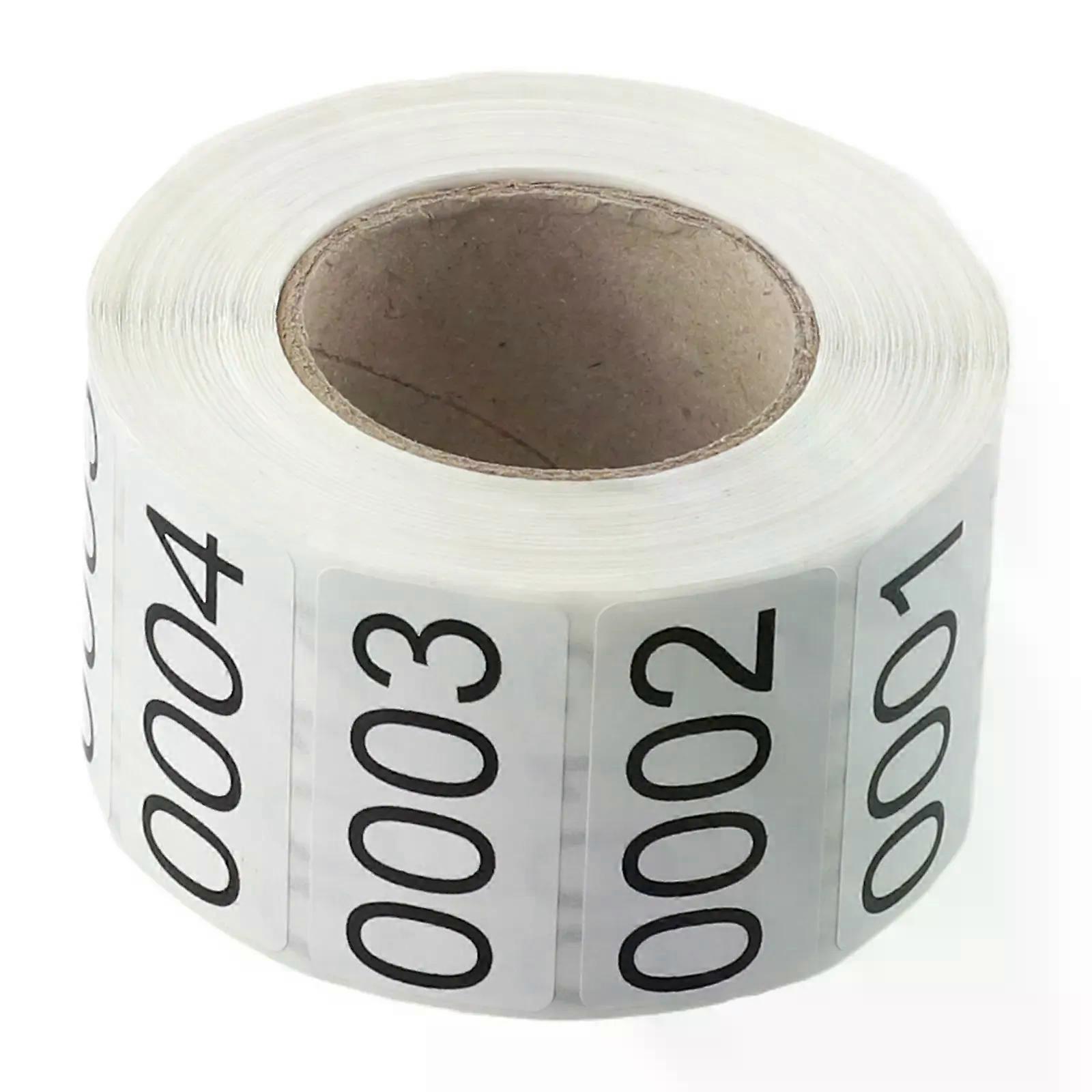Plant Labels Number Stickers 40*20mm White 0001-1000 Consecutive Inventory For Labeling Practical Practical To Use