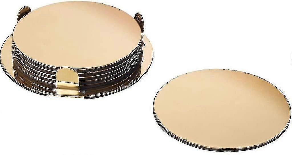 Ikea Glattis Sottobicchieri Set Di 6 Sottobicchieri Con Supporto Oro/Ottone 8.5 Cm Dia