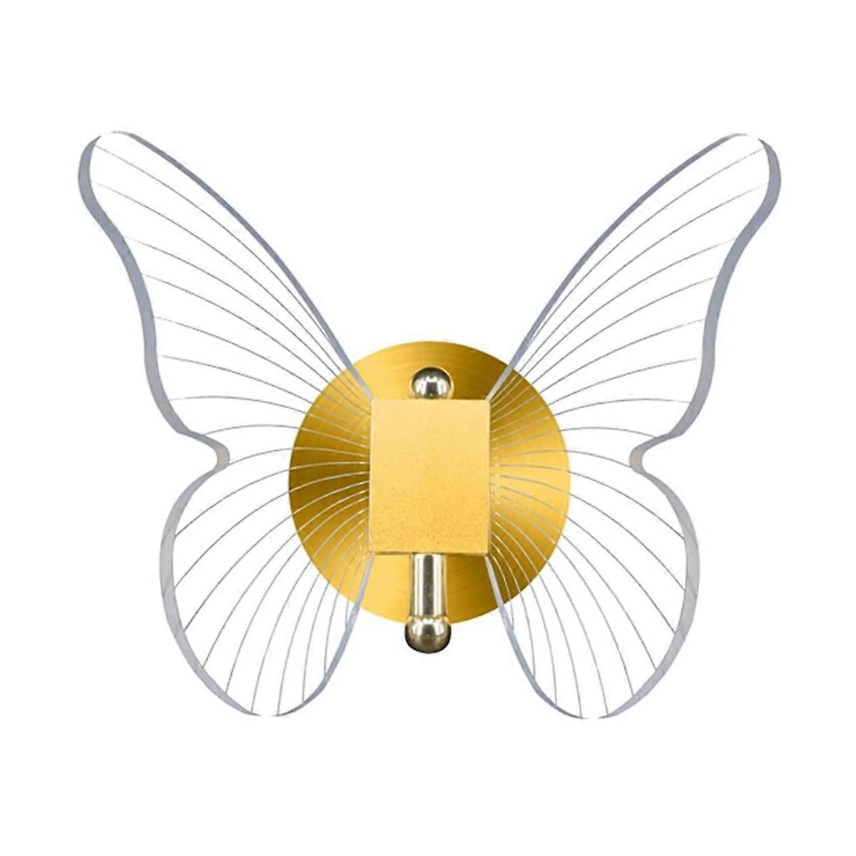 10w Dimmable Led Butterfly Wall Lamp Golden Butterfly Wall Lamp Modern Simple Light Luxury Home Decoration