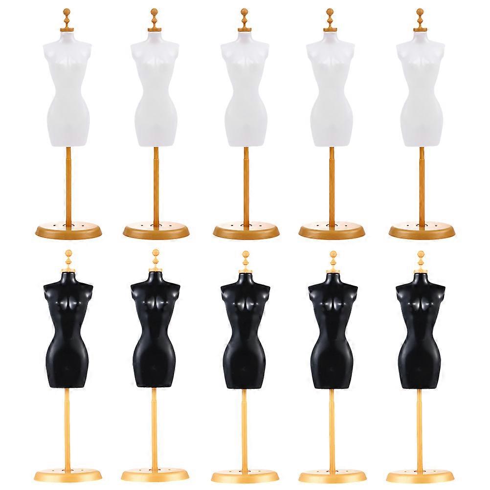 10Pcs Mini Doll Model Racks for Doll Dress Display Holders and Clothing Mannequins