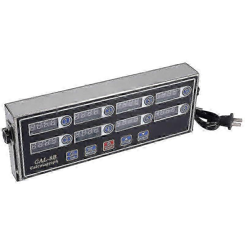CAL-8B Portable Calculagraph, 8 Channel Digital Timer, Kitchen Cooking Timing LCD Display Clock Sha