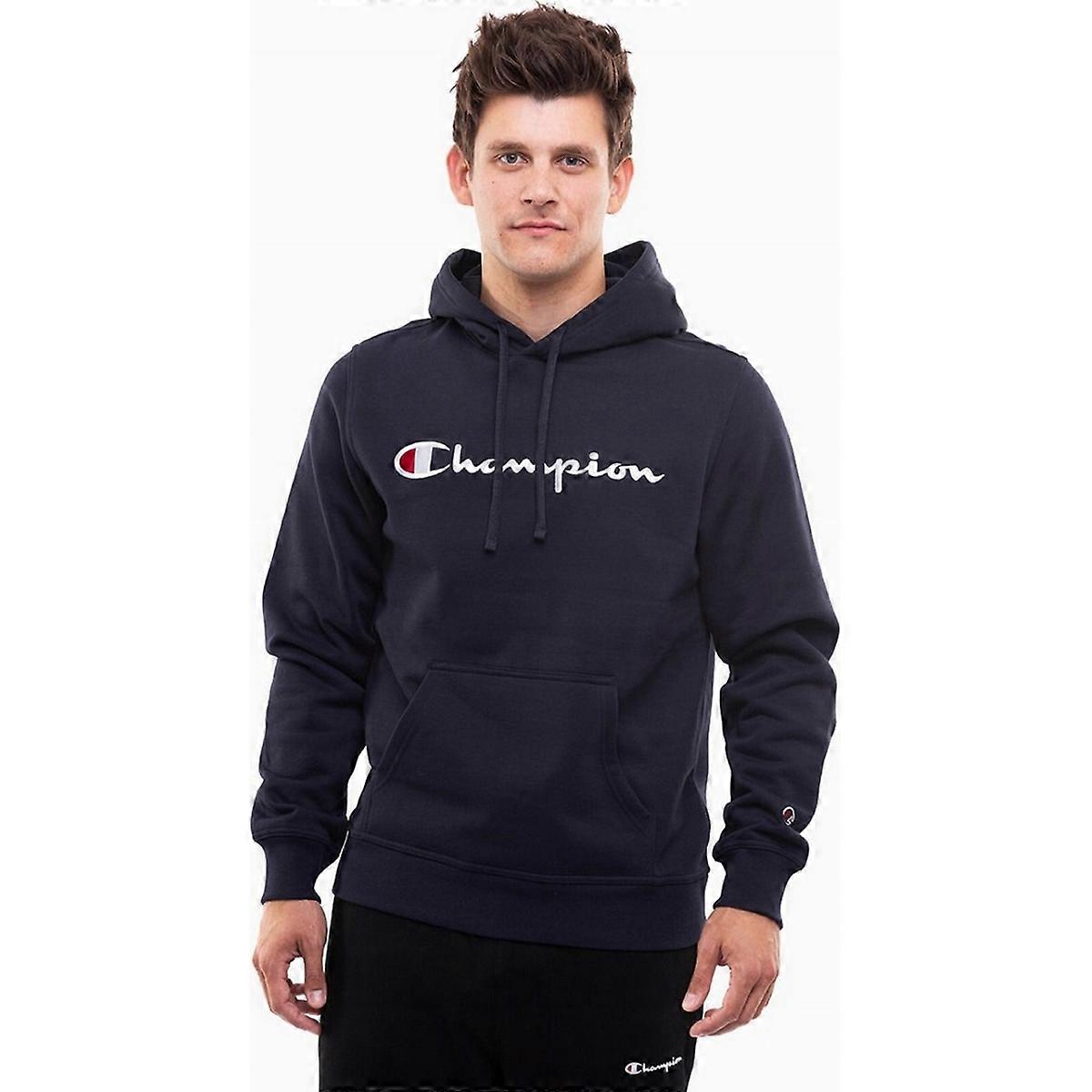 Champion Mens Script Logo Hoodie
