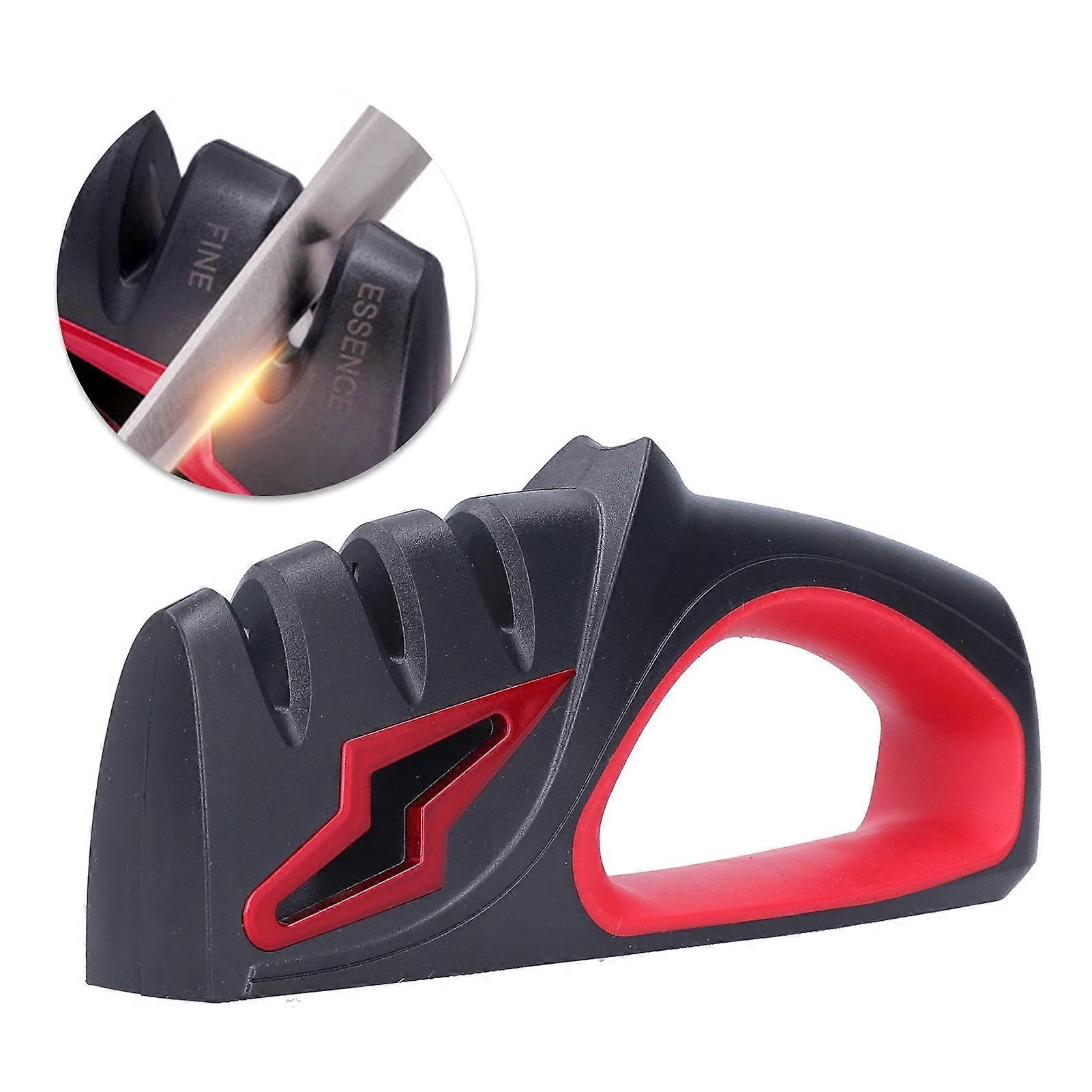 4-Stage Manual Knife Sharpener Grinder 20.5x4.5x9cm 254g