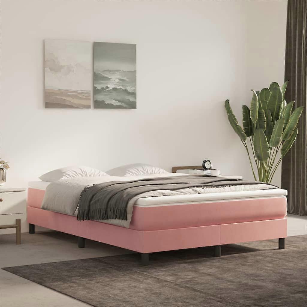 Boxspringbettgestell Rosa 140x200 cm Samt