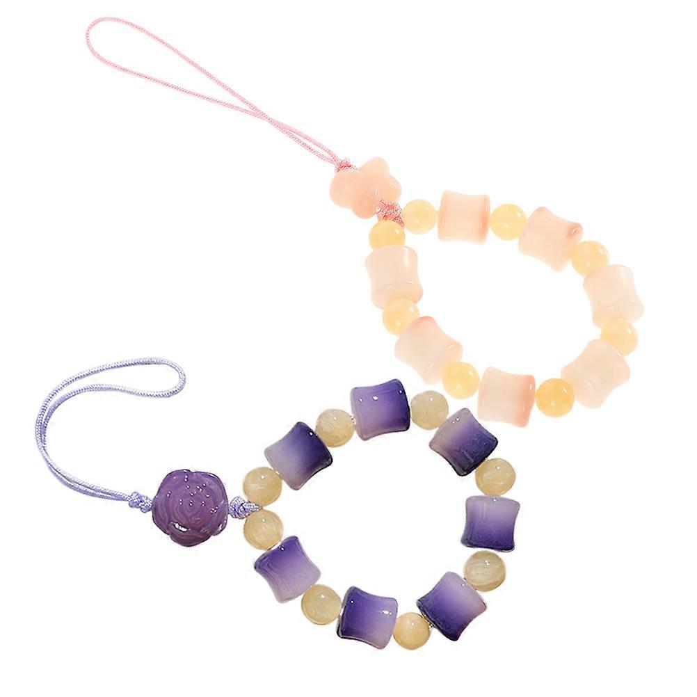 Phone Straps Beaded Phone Lanyard Designed for Anti Lost 4Pcs Set
