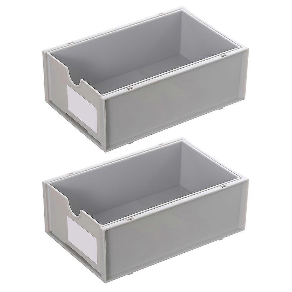 Desktop Organizer Stackable Storage Box for Multi-Purpose Storage 4Pcs