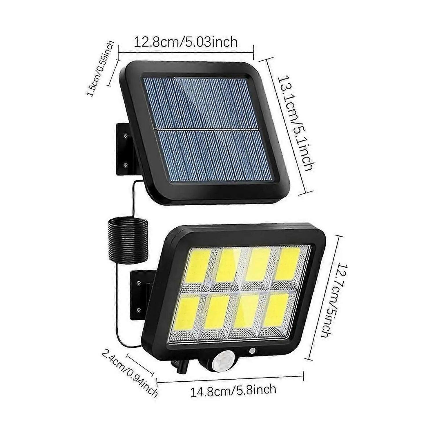 LED Solar Split Wall Lamp 3 Mode Waterproof Motion Sensor B