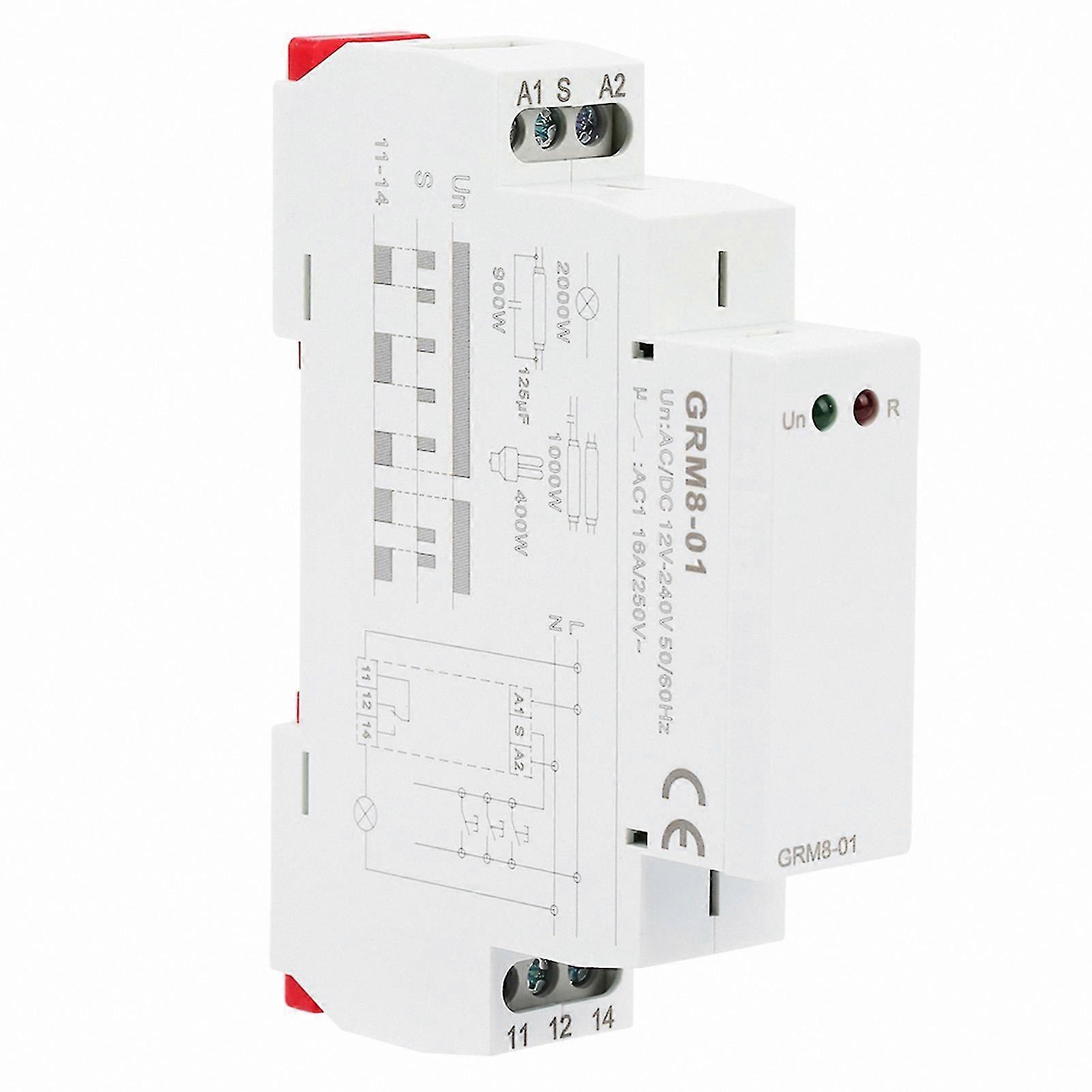 Electronic Impulse Relay with Latching Function AC/DC 12-240V Memory Control
