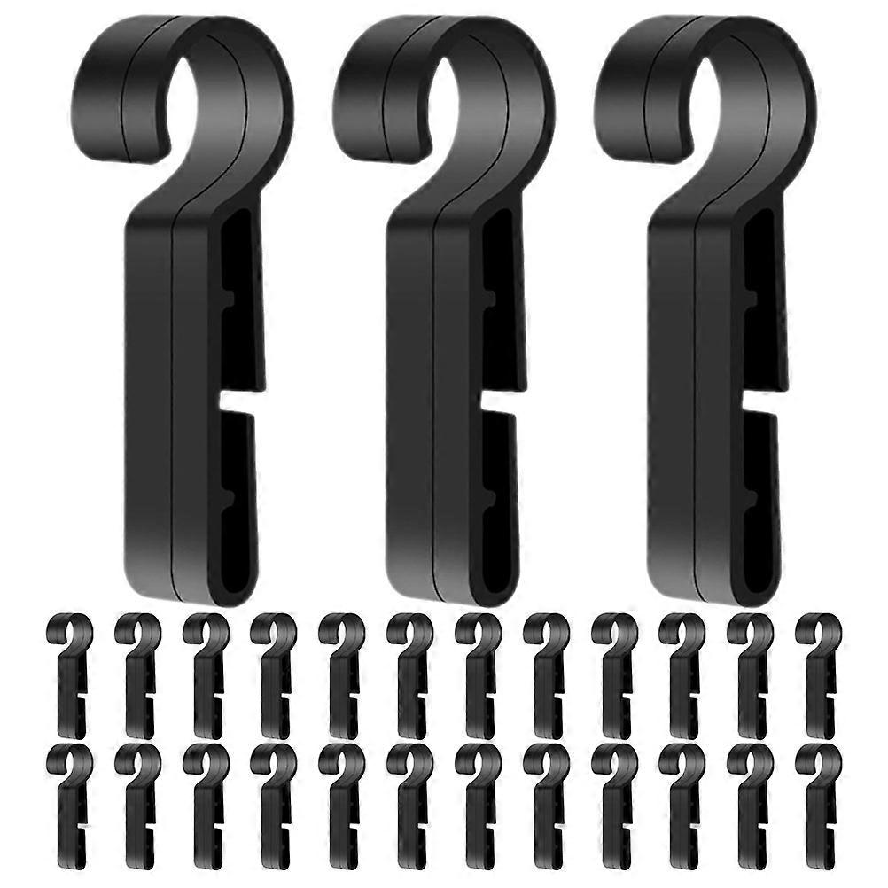 Hard Hat Light Clips Attachment for Safety Black Plastic for Light Fixing 50Pcs