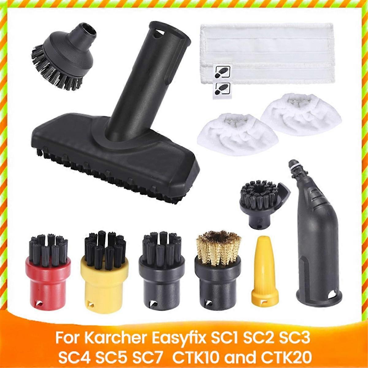 Round Cleaning Brushes Nozzle Brush Head Spare Parts for EasyFix SC1 SC2 SC3 SC4 SC5 Series Steam Cleaner Parts