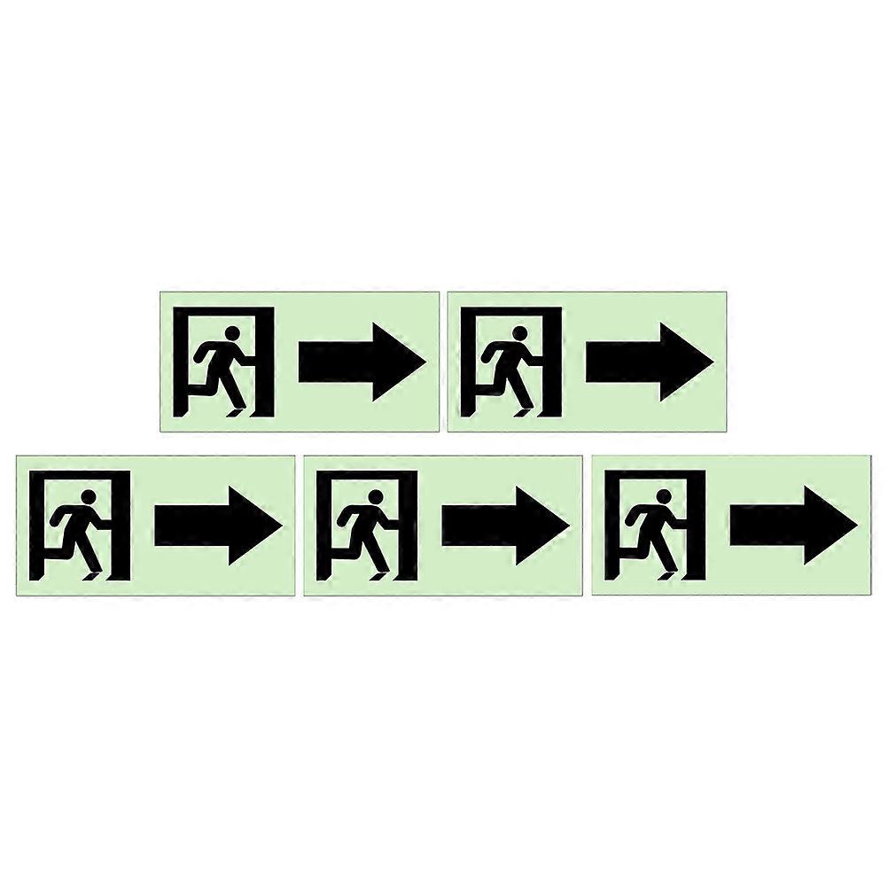 Wall Sticker Direction Indicator Stickers with Glowing Effect 5Pcs