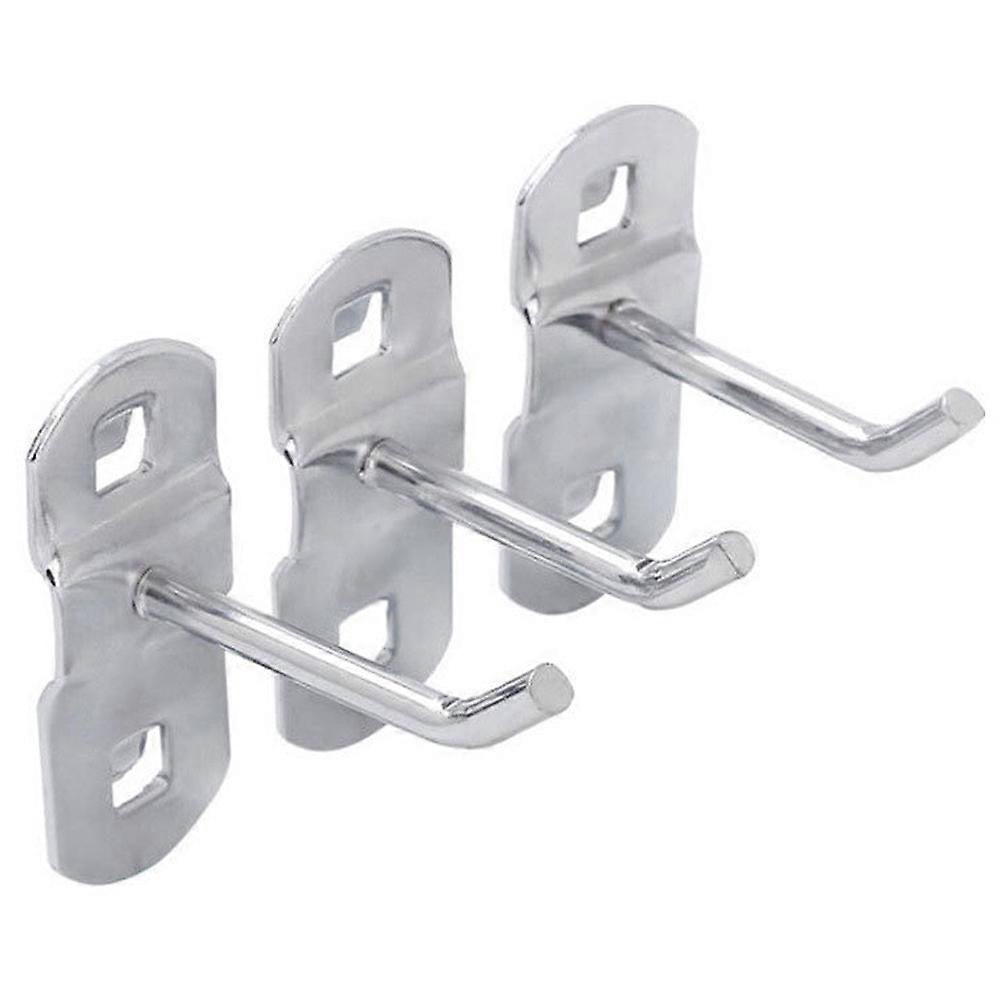 Tool Hanging Hook Metal Hook for Home Use 10Pcs Silver Square Hole Plate