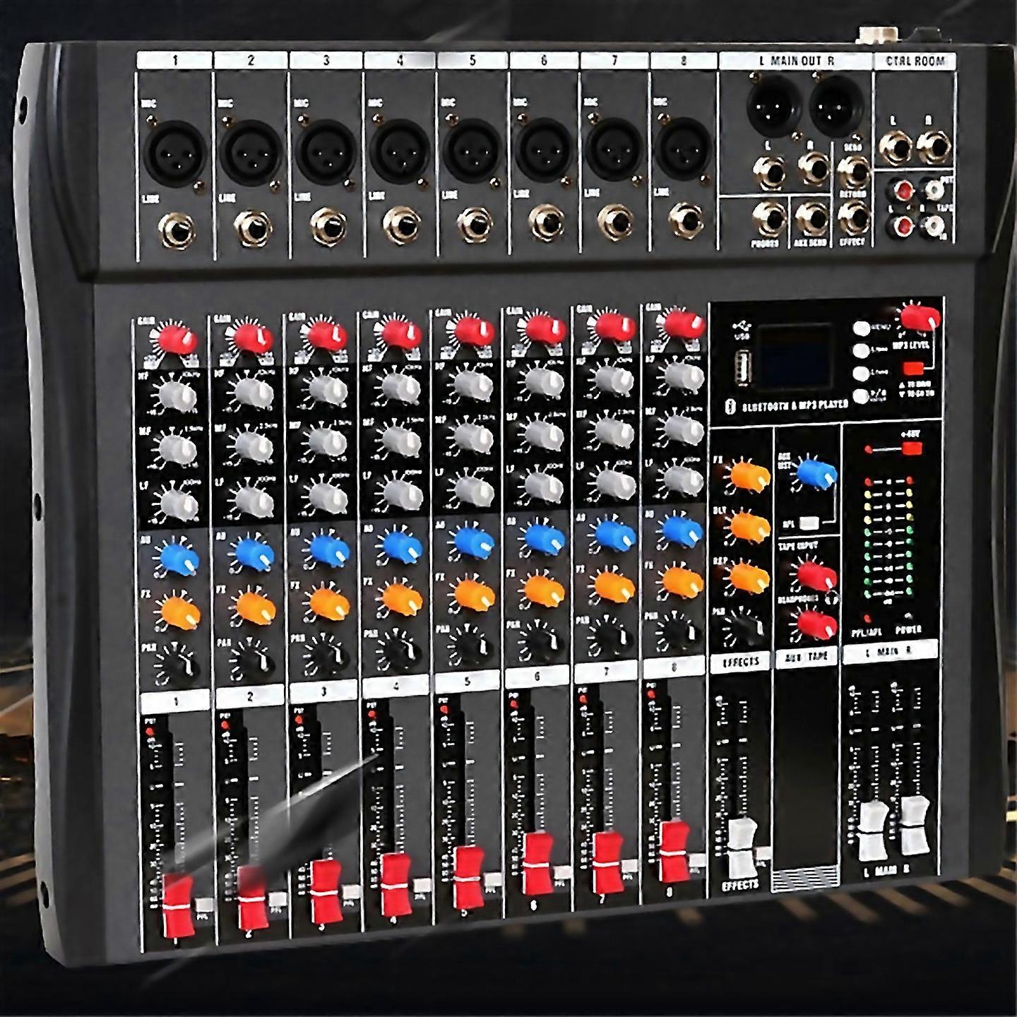 For Ct80 Professional Audio Mixer 8channel Bluetooth Usb Effect