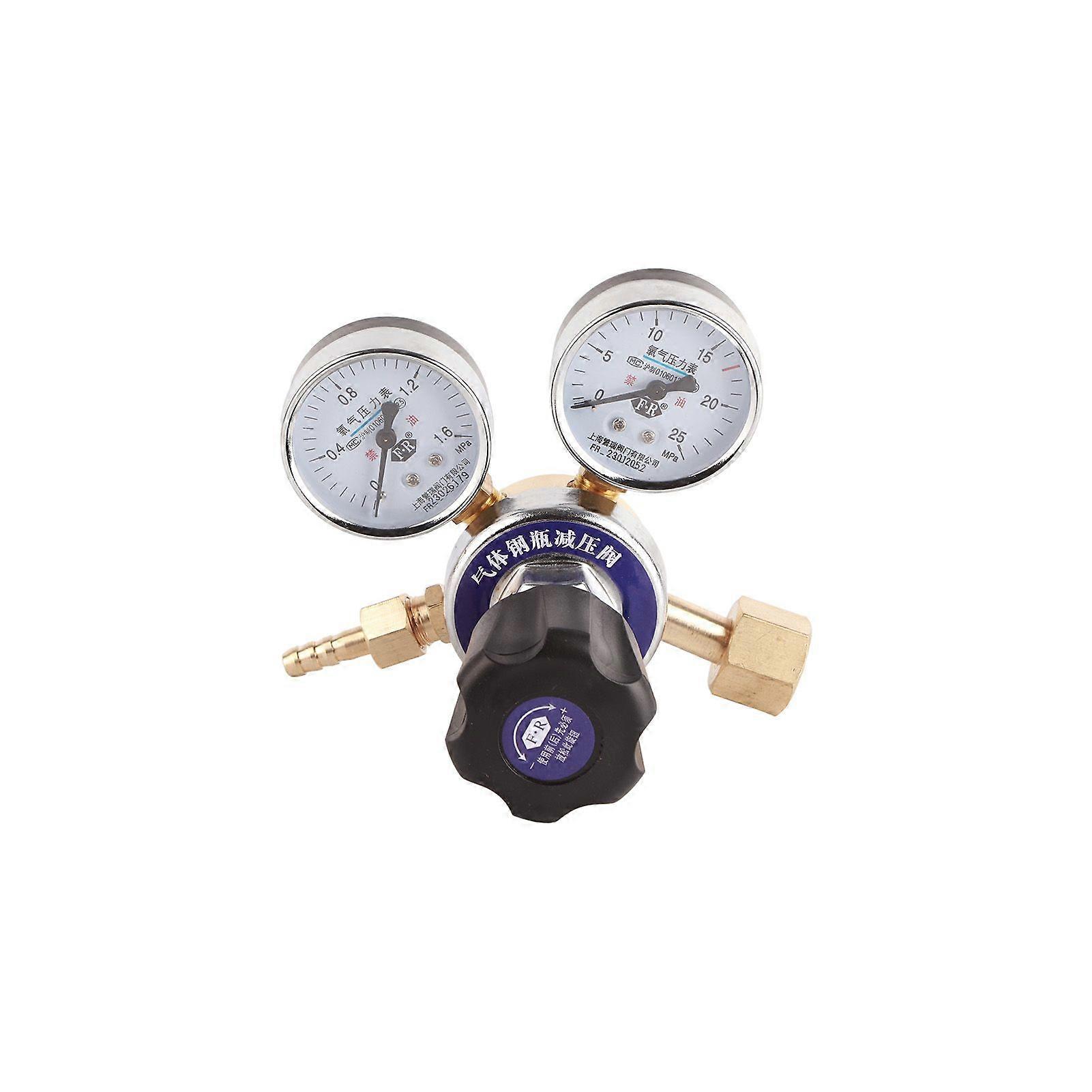 Oxygen Pressure Gauge Regulator 15MPa Input 1MPa Output G5/8 Inlet 8mm OD Outlet Brass Oxygen Pressure Reducing Valve