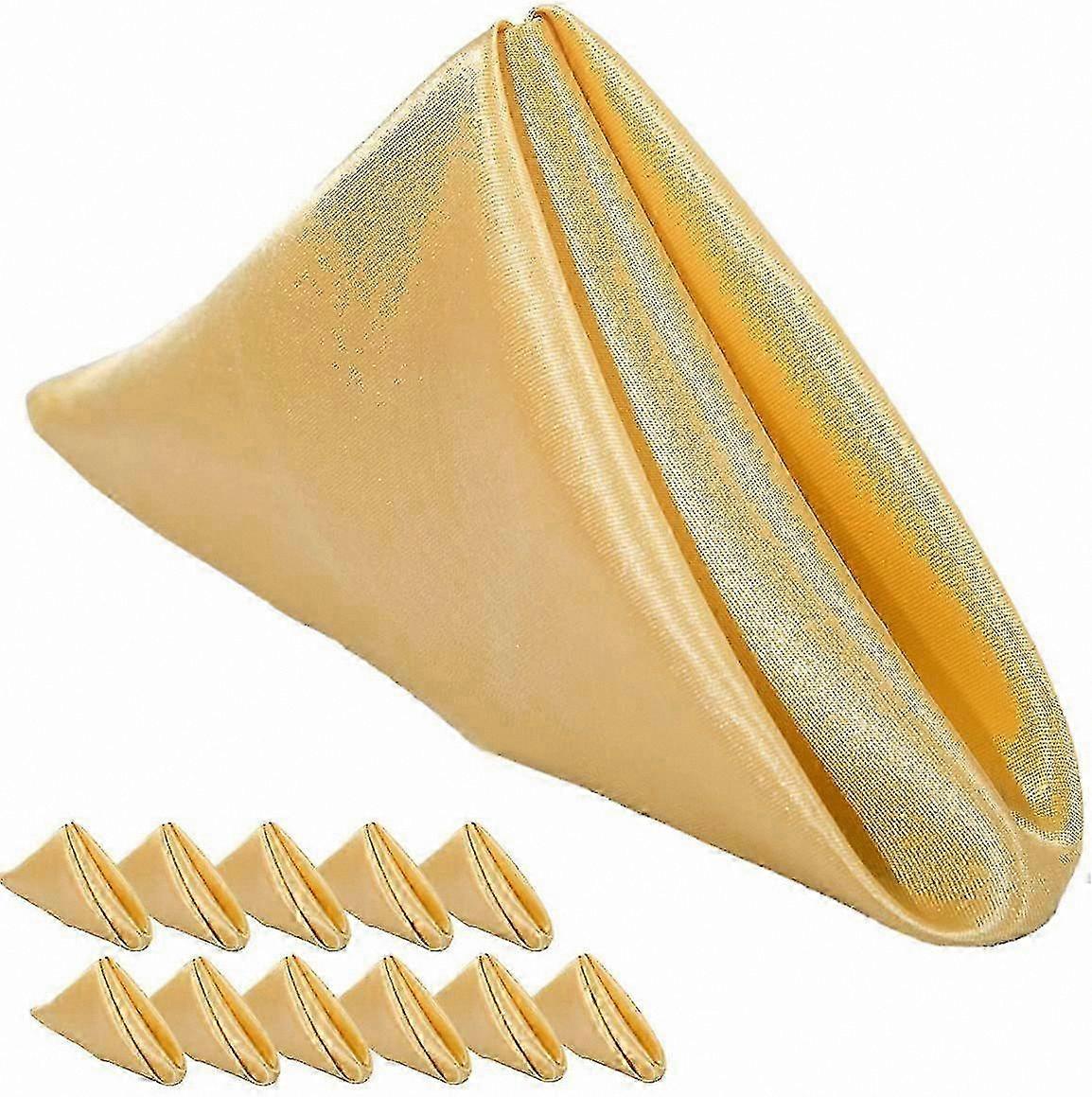 12 عبوة مناديل من قماش الساتان المربع للاستخدام في الفنادق والمطاعم