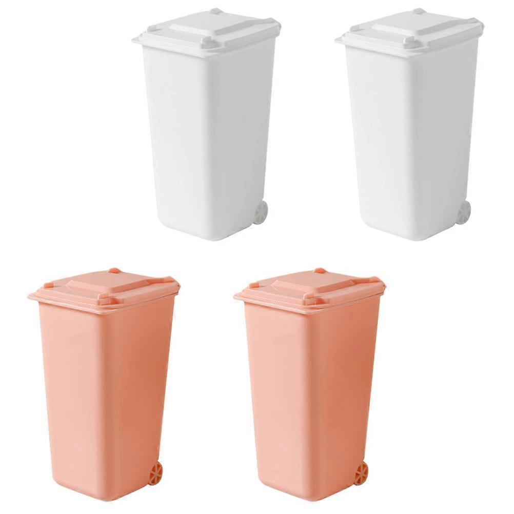 Small Trash Can Mini Desk Trash Bin with Lid for Storage 20Pcs