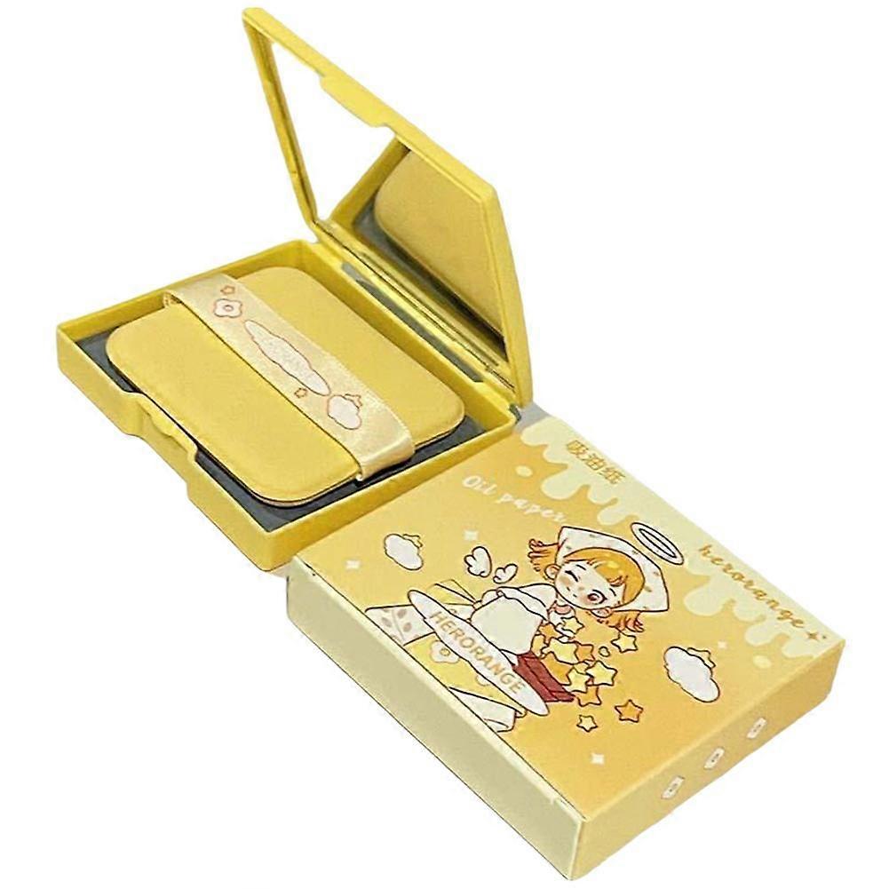 Oil Absorbing Sheets with Mirror 100 Pack Blotting Paper for Face On The Go Makeup Touch Up No Shine All Day