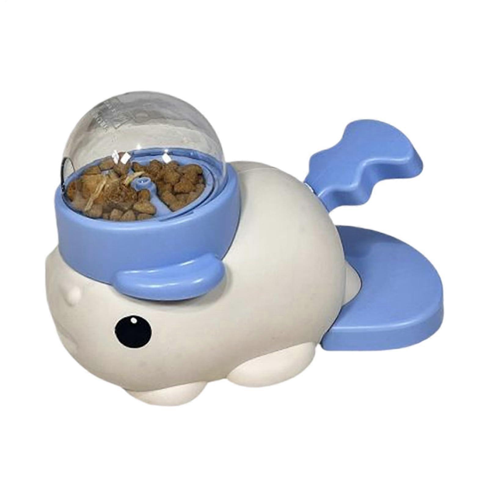 Dog Dispenser Slow Feeder Puzzle Toy For Chewing Training Enrichment Small/Medium Blue For Dogs And Cats