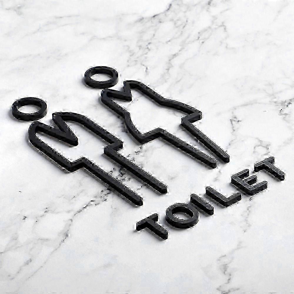 3D Män Kvinnor Toalett Skyltar Akryl WC Plack Påminnelse Indikator Plack Wc Skyltning Dörrplattor