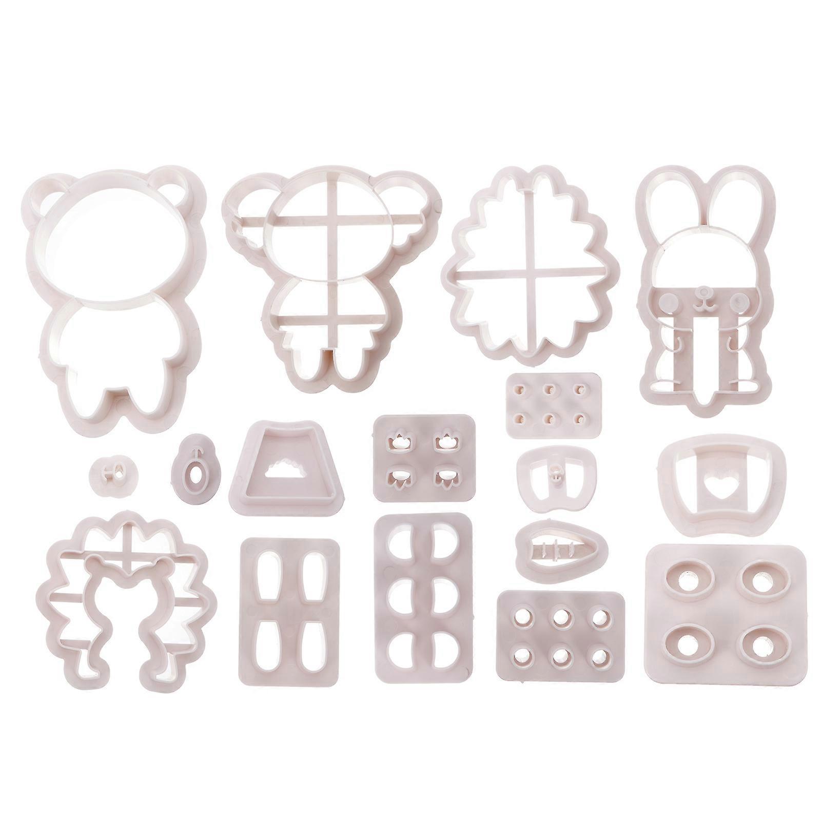 Animals Shaped Baking Molds Plastic Cookie Cutters for 4Sets Baking Tools