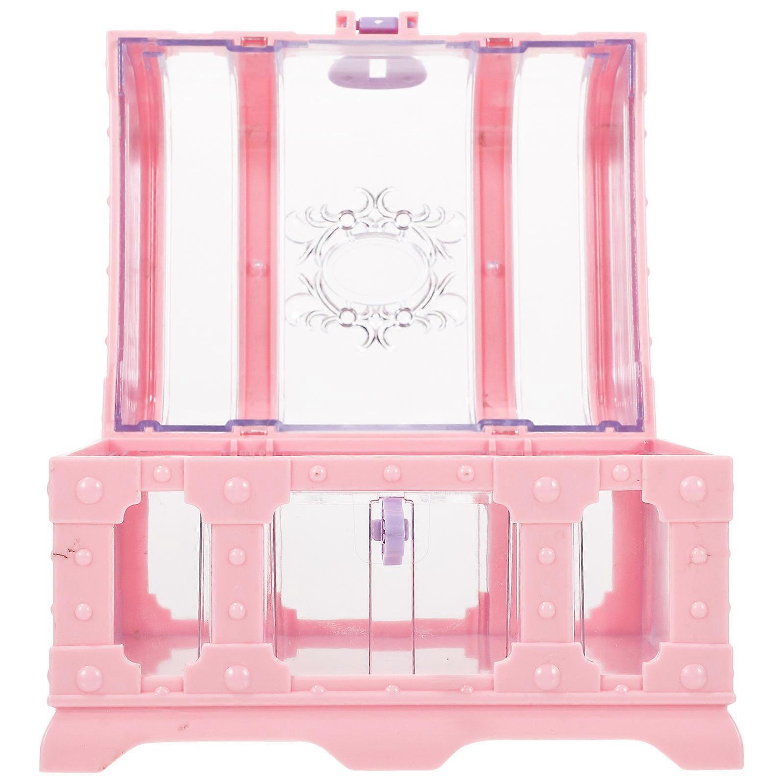 Vintage Storage Box for Home 3Pcs Pink Pirate Keepsake Treasure Chest