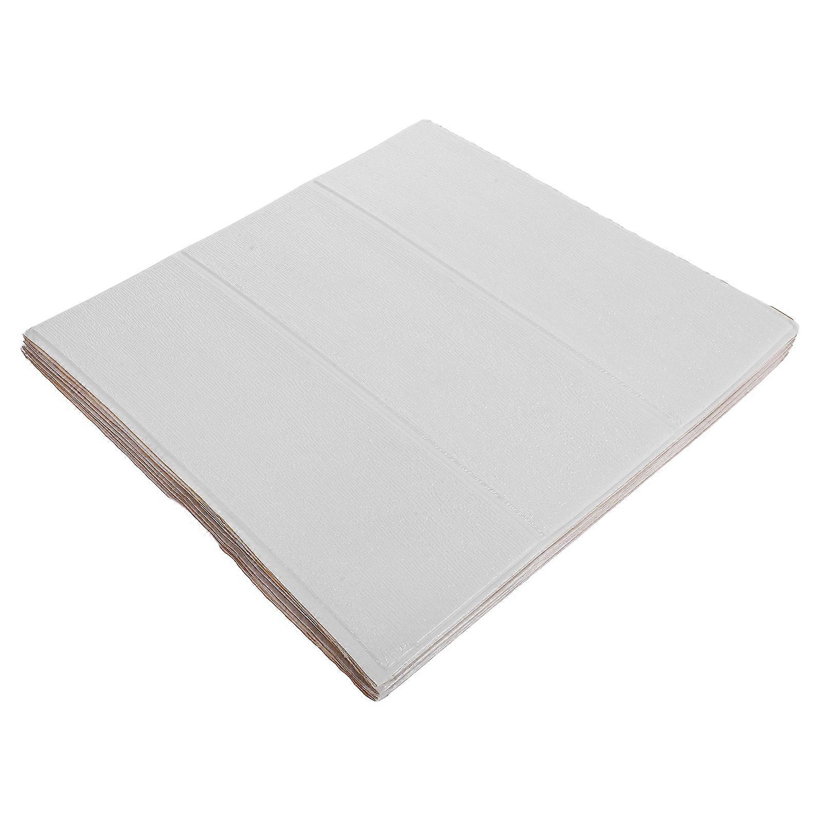 White Brick Peel and Stick Wallpaper Self Adhesive for 60Pcs