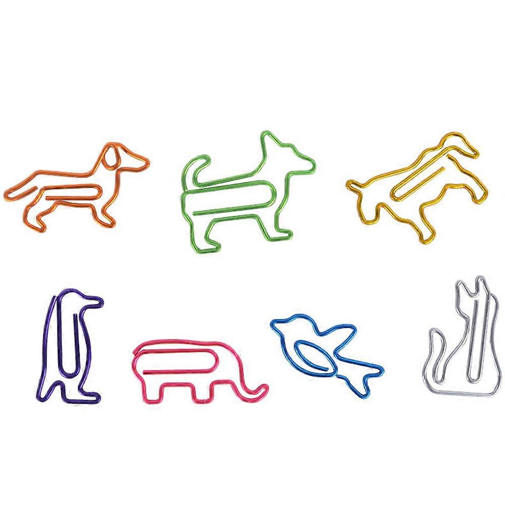 Silver File Clamps Cat Paper Clips for Paper Holding 100Pcs Set