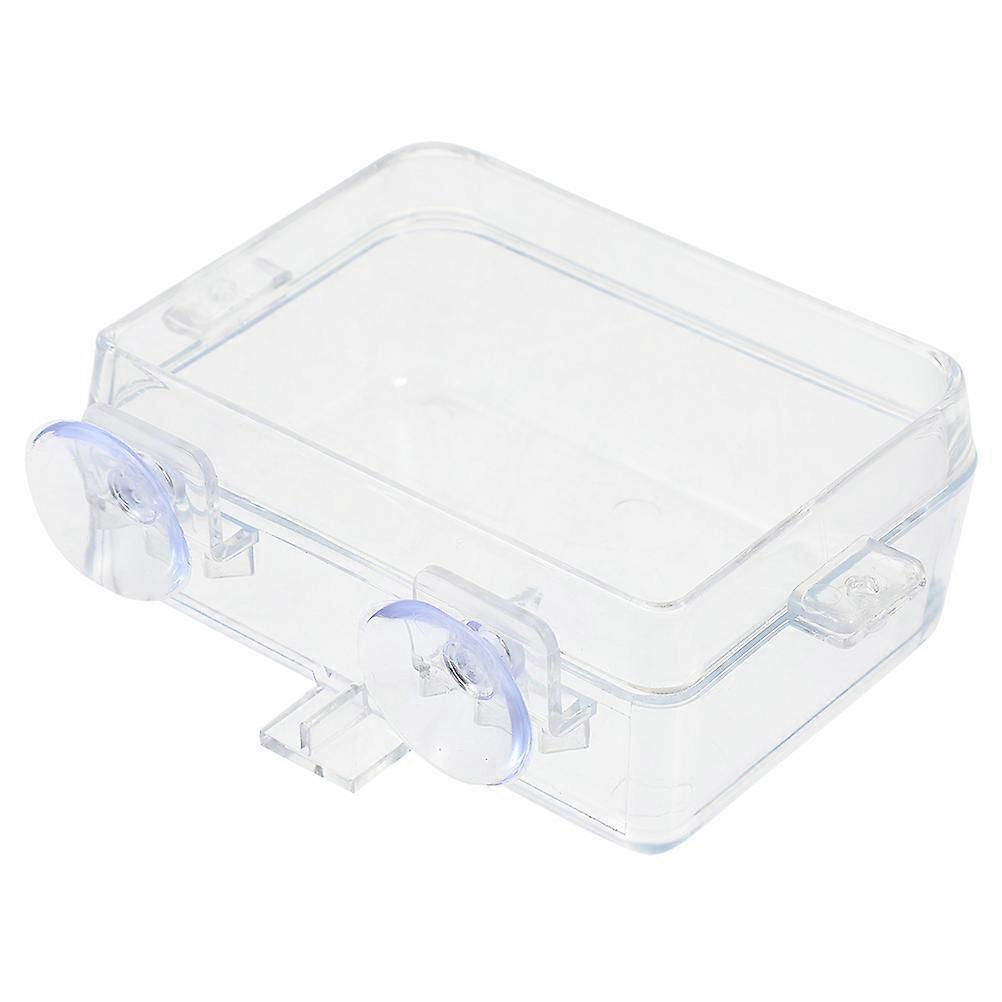 Reptile Feeding Bowl Transparent Plastic for Feeding 3Pcs Chameleon Feeder
