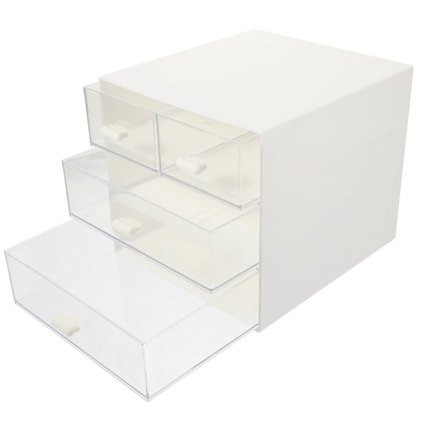Home Jewelry Organizer Drawer Box 2Pcs Transparent Storage Case