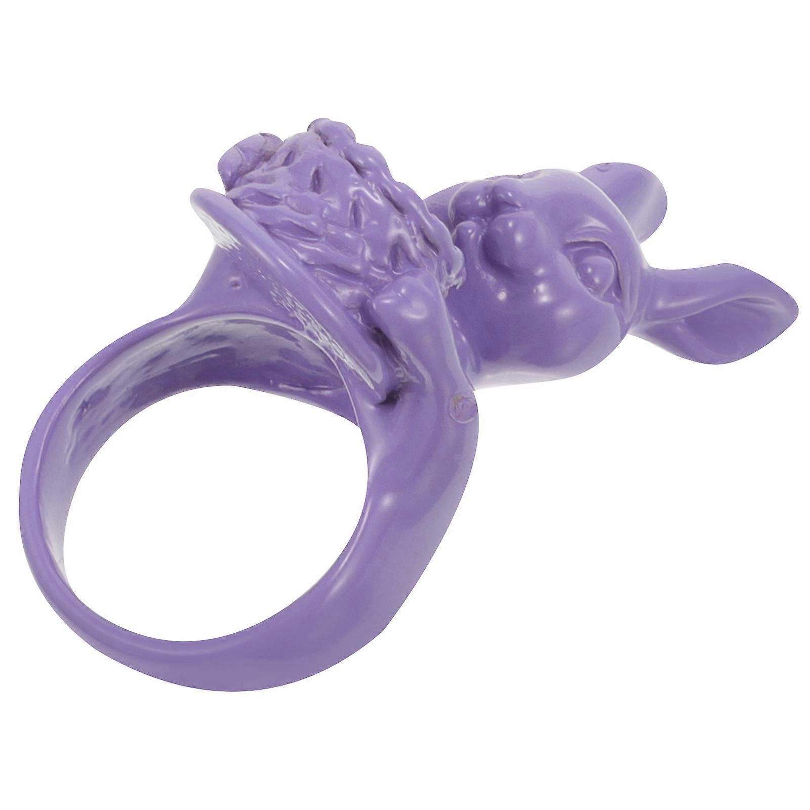 Iron Finger Rings Violet Easter Rabbits Ring for Home Use 5Pcs