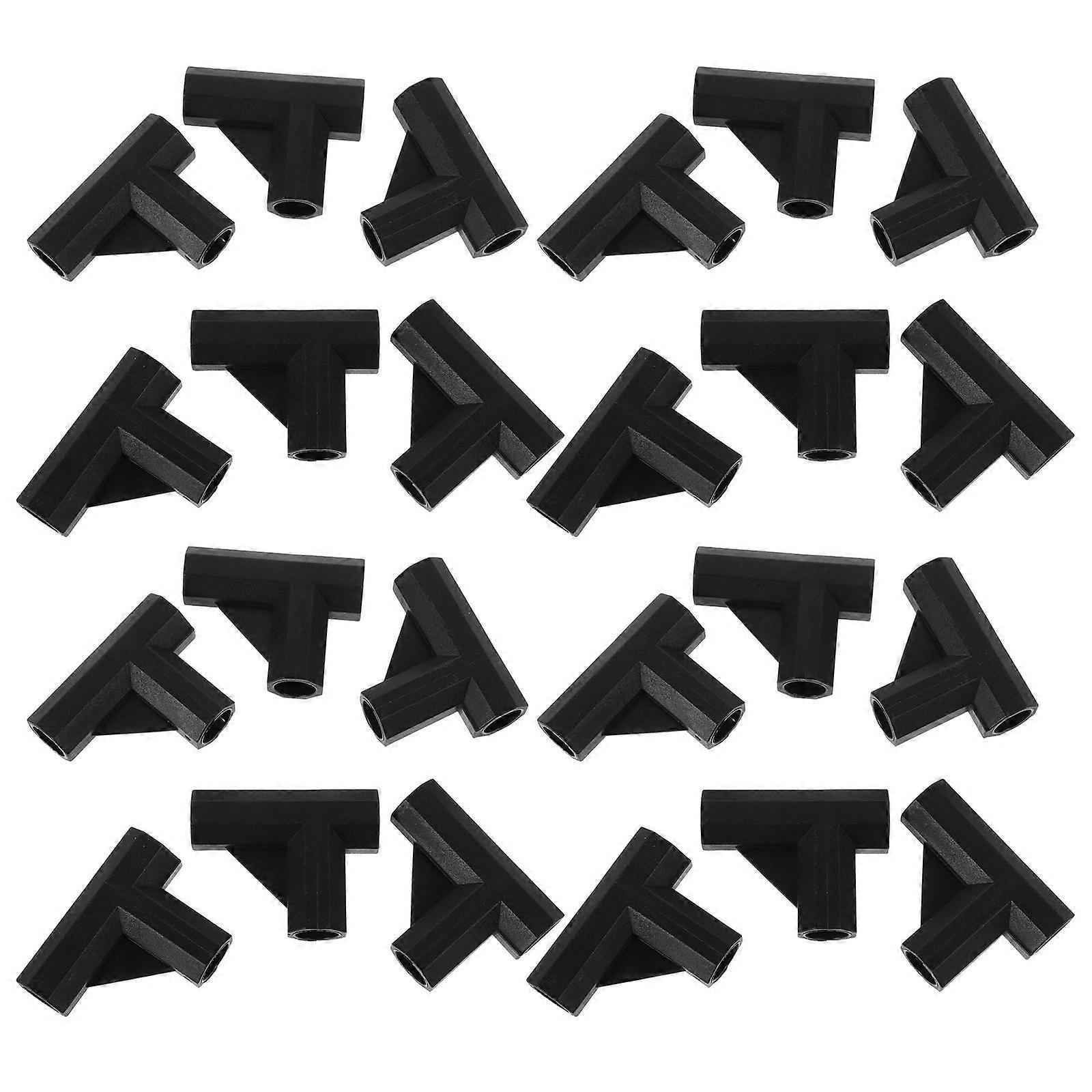 Outdoor Storage Rack Connector Nylon Black for Pipe Installation Tools 100Pcs