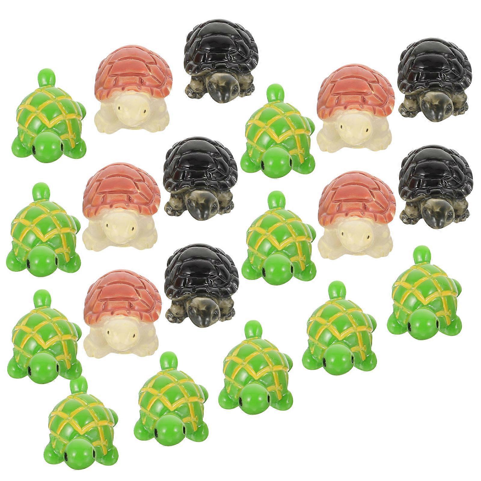 Miniature Resin Turtle Ornament for Gardening Landscaping 100Pcs Pack