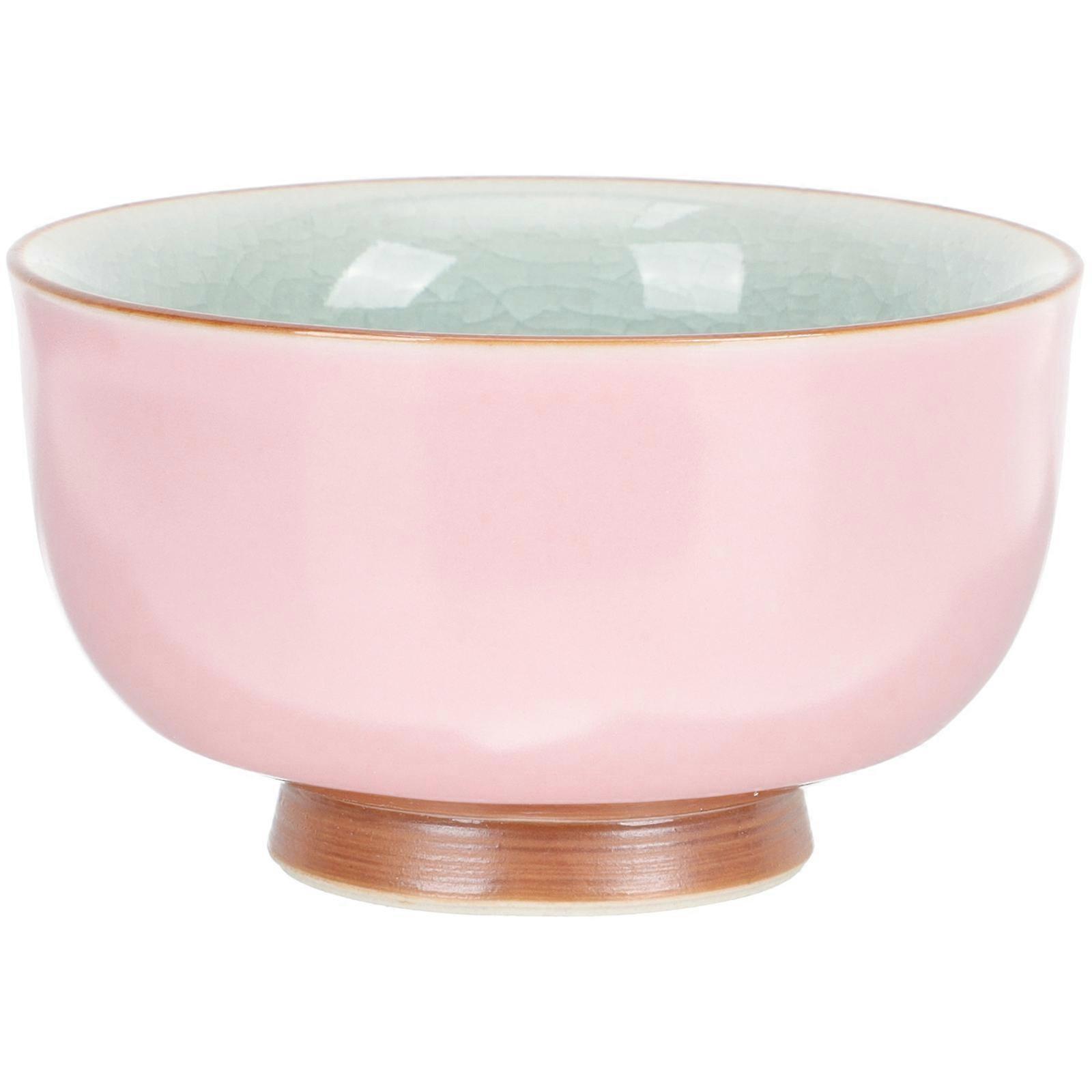 Household Ceramic Tea Cup Set Bunny Inside for Tea Tasting 5Pcs Pink