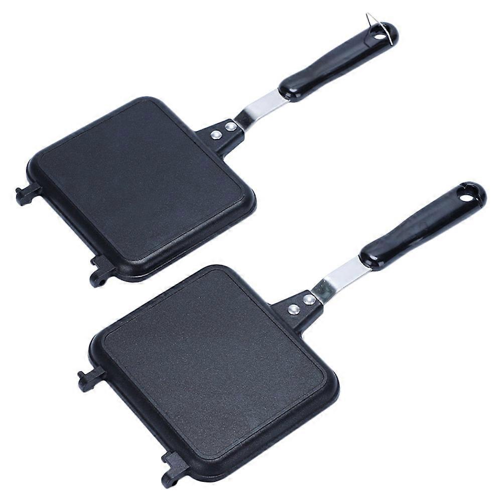 Sandwich Frying Aluminum Cookware for Home Use 2Pcs Double-Sided