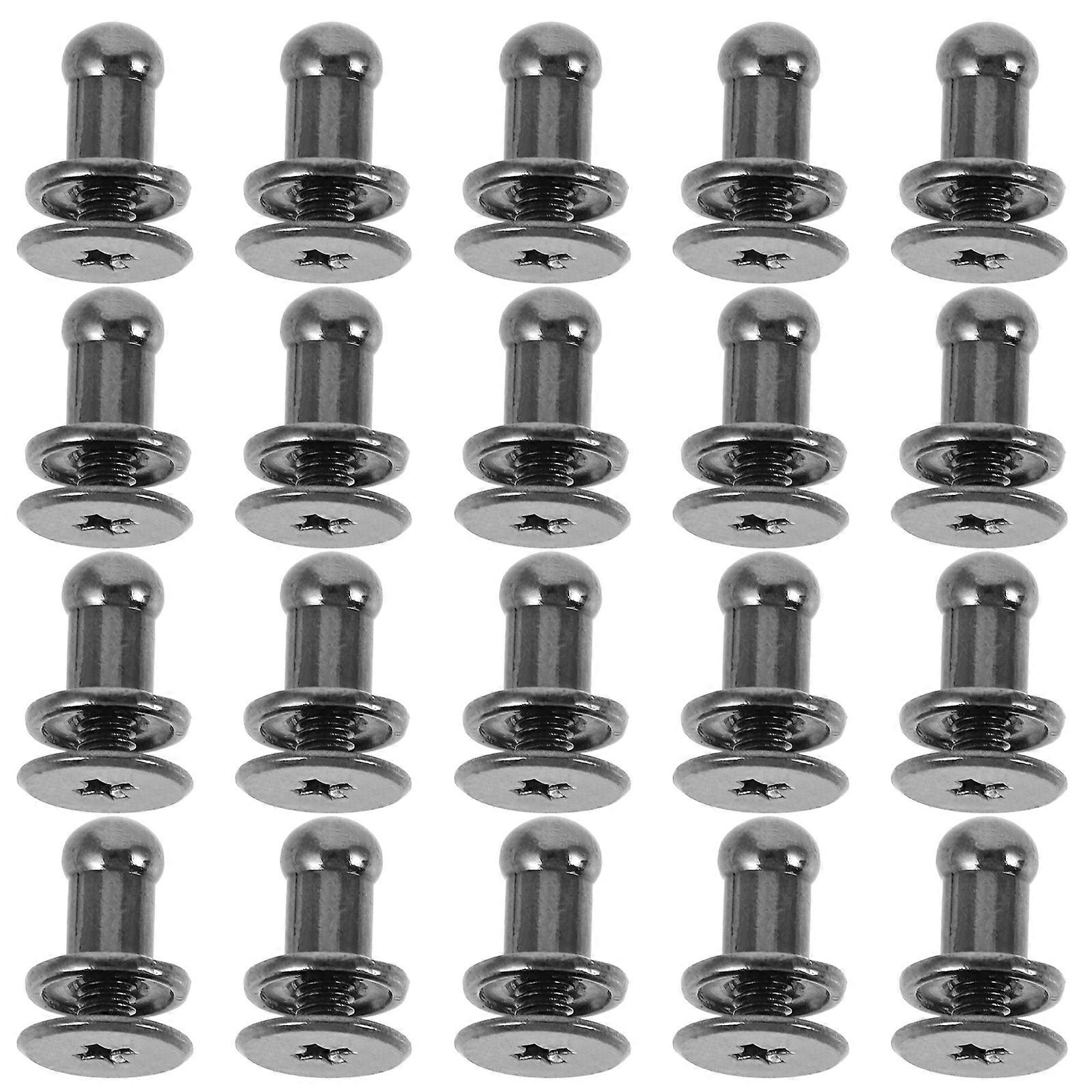 Punk Style Rivets For Clothing 40 Pcs Silver Round Studs Suitable For DIY Projects And Fashion