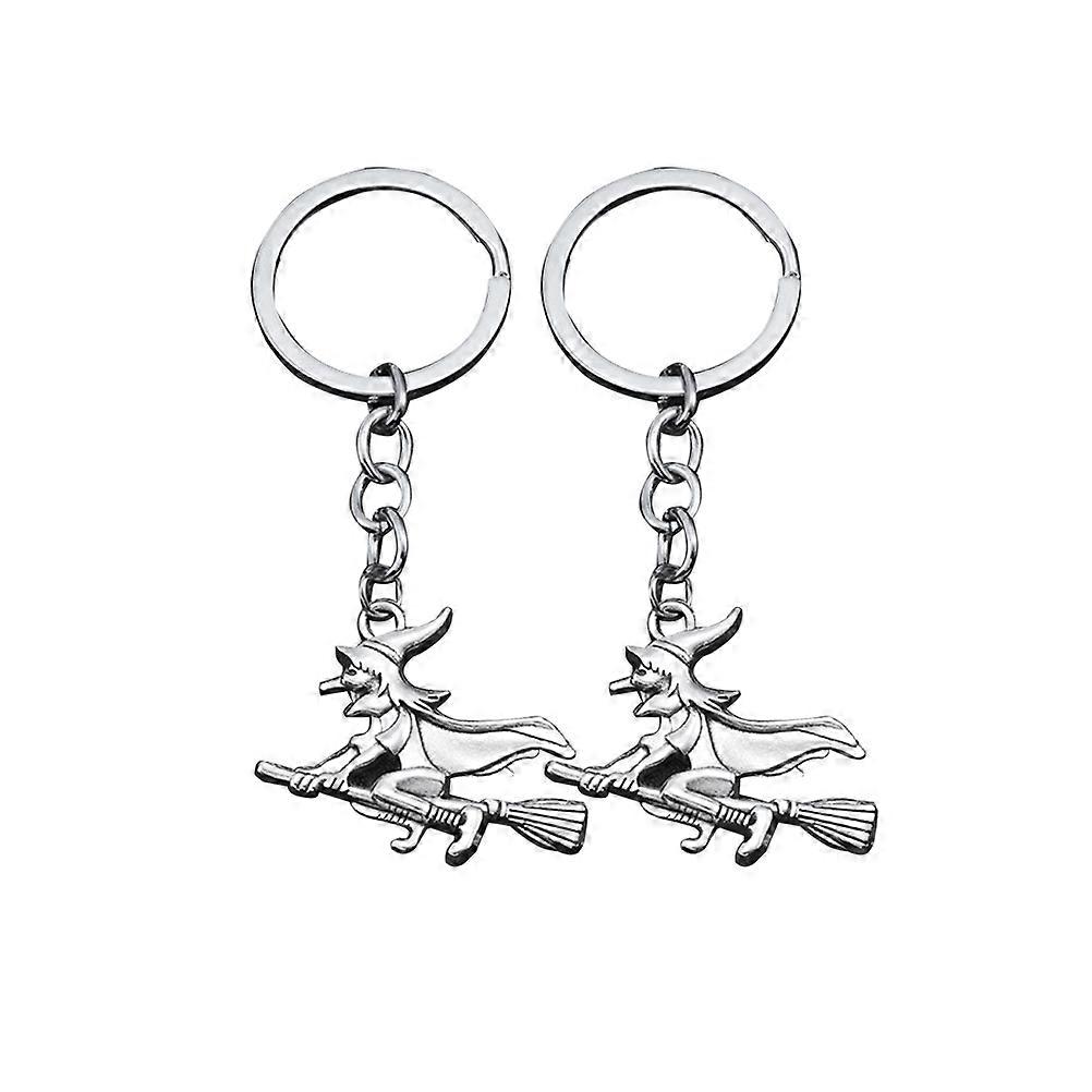 Chic Keyring Backpack Hooks Witch Shape Keychain And Girls 3.7 X 3 X 0.1 Cm Decorative Hang 3Pcs