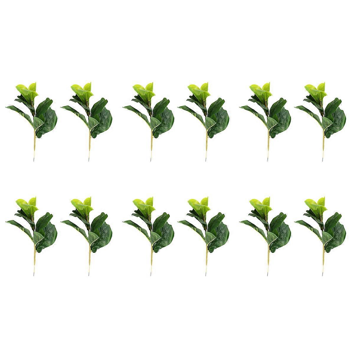 Small Artificial Fiddle 11inch Faux Ficus Lyrata Tree for Home Decor