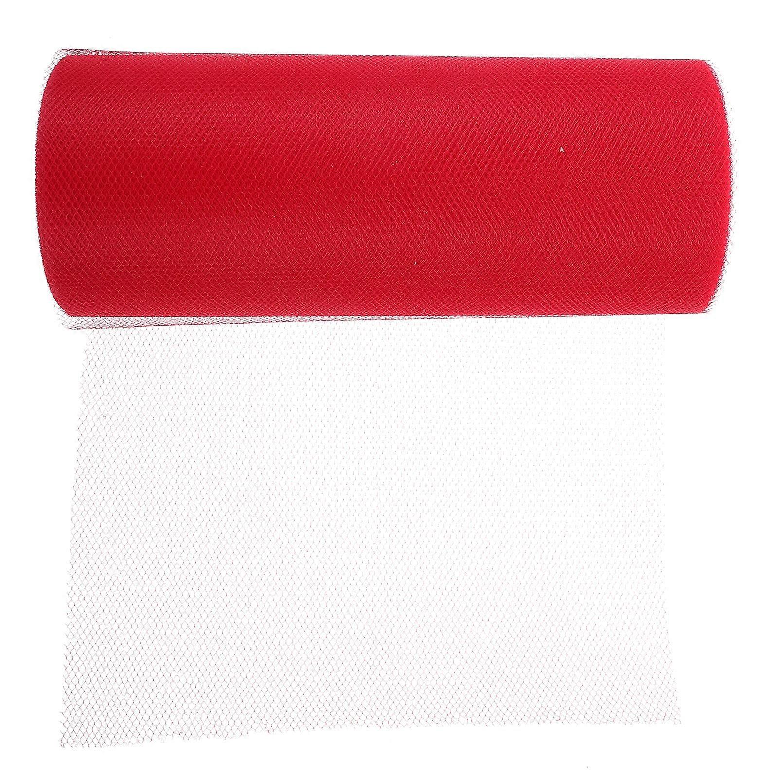 Wedding Tulle Roll for DIY Decoration 1 Roll Red Color Craft Material