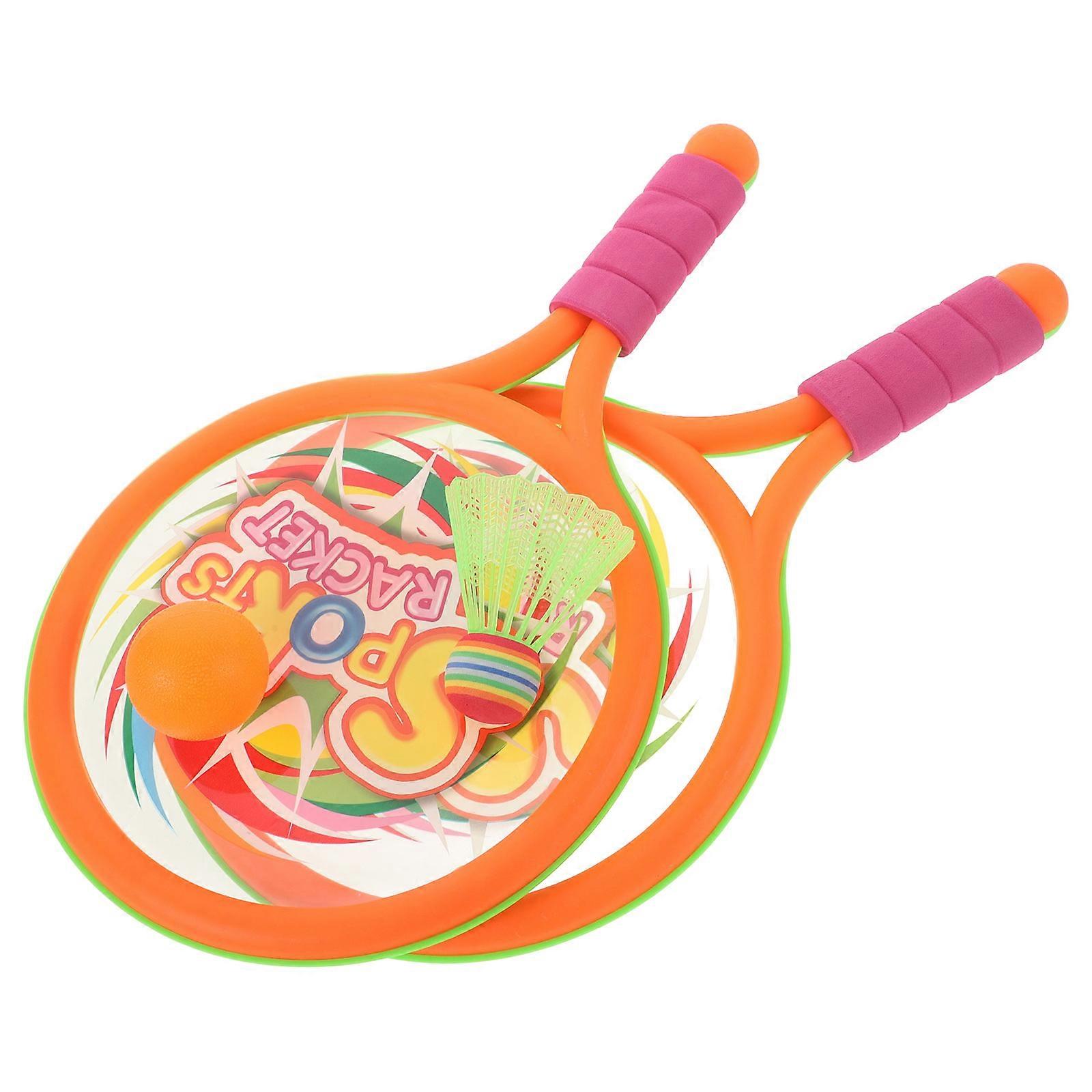 Outdoor Sports Beach Racket Ball Set 5 Sets Racket Tennis For Children PVC Material Enhancing Reaction Skills