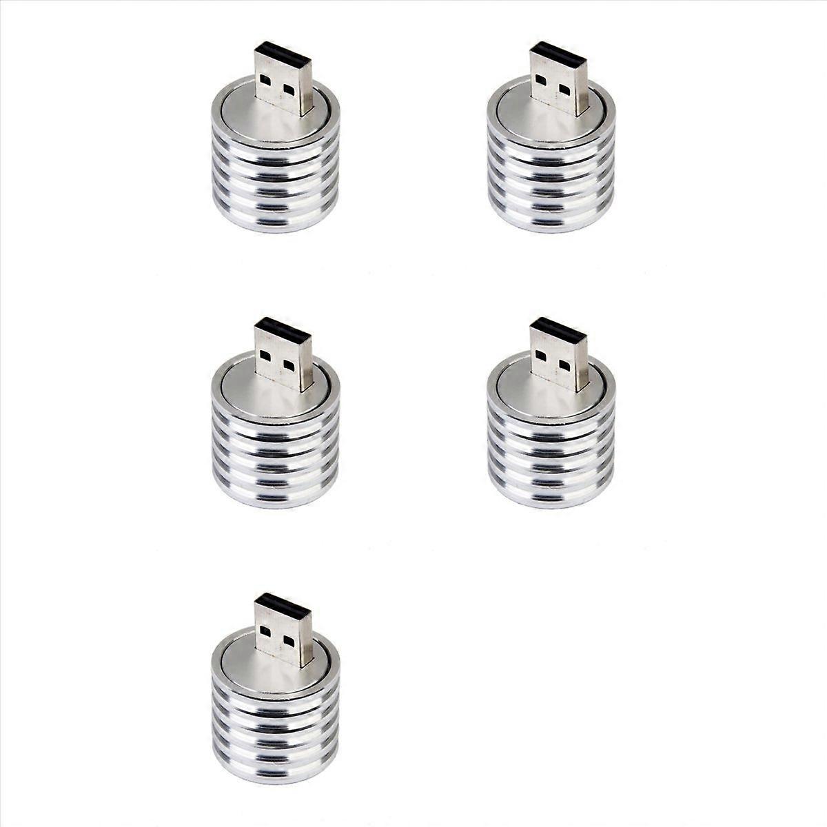 5X Aluminum 3W USB LED Lamp Socket Spotlight Flashlight White Light