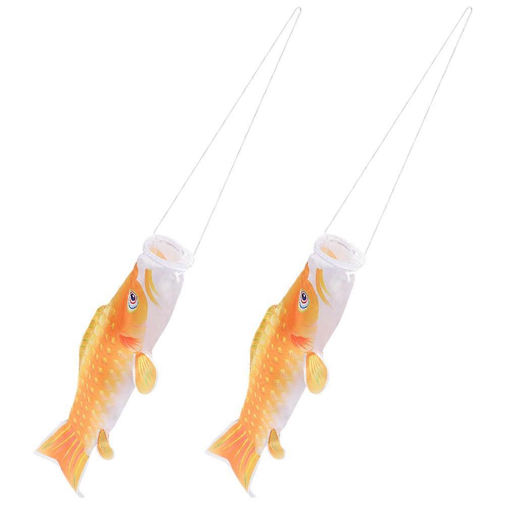 Decorative Carp Windsock Japanese Fish Streamer Flag for 2Pcs Hanging