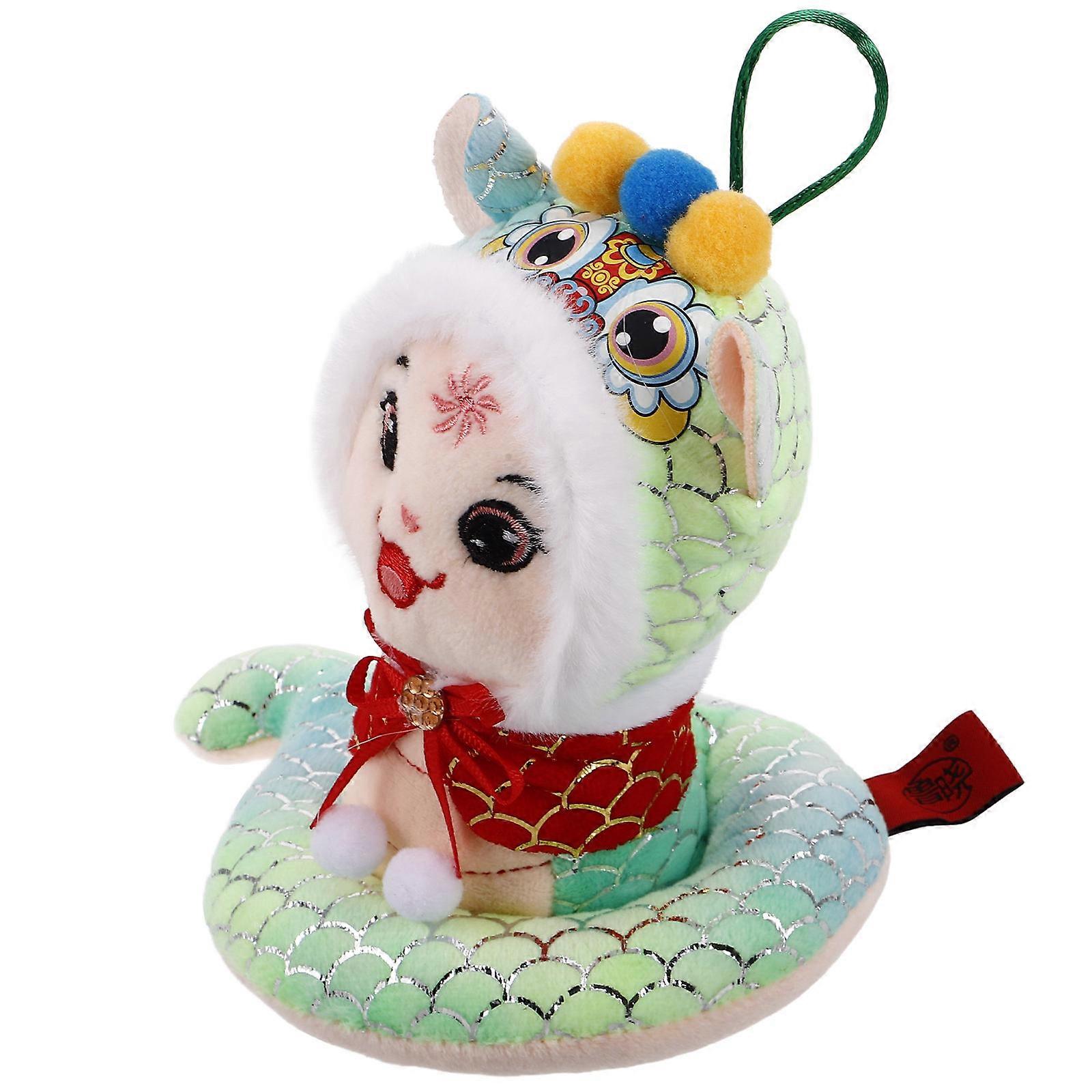 Snake Year Zodiac Snake Plush Toy for Home Decoration Green Soft Plush