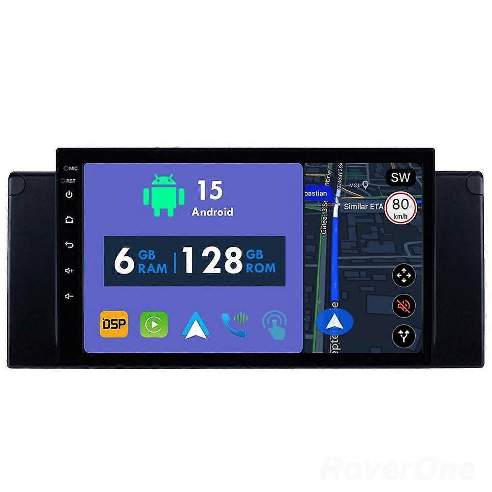 Car Radio 6G+128G CarPlay GPS Navigation Head Unit for BMW X5 E39 E53 1999 - 2006 Android Auto Bluetooth Stereo Touch Screen