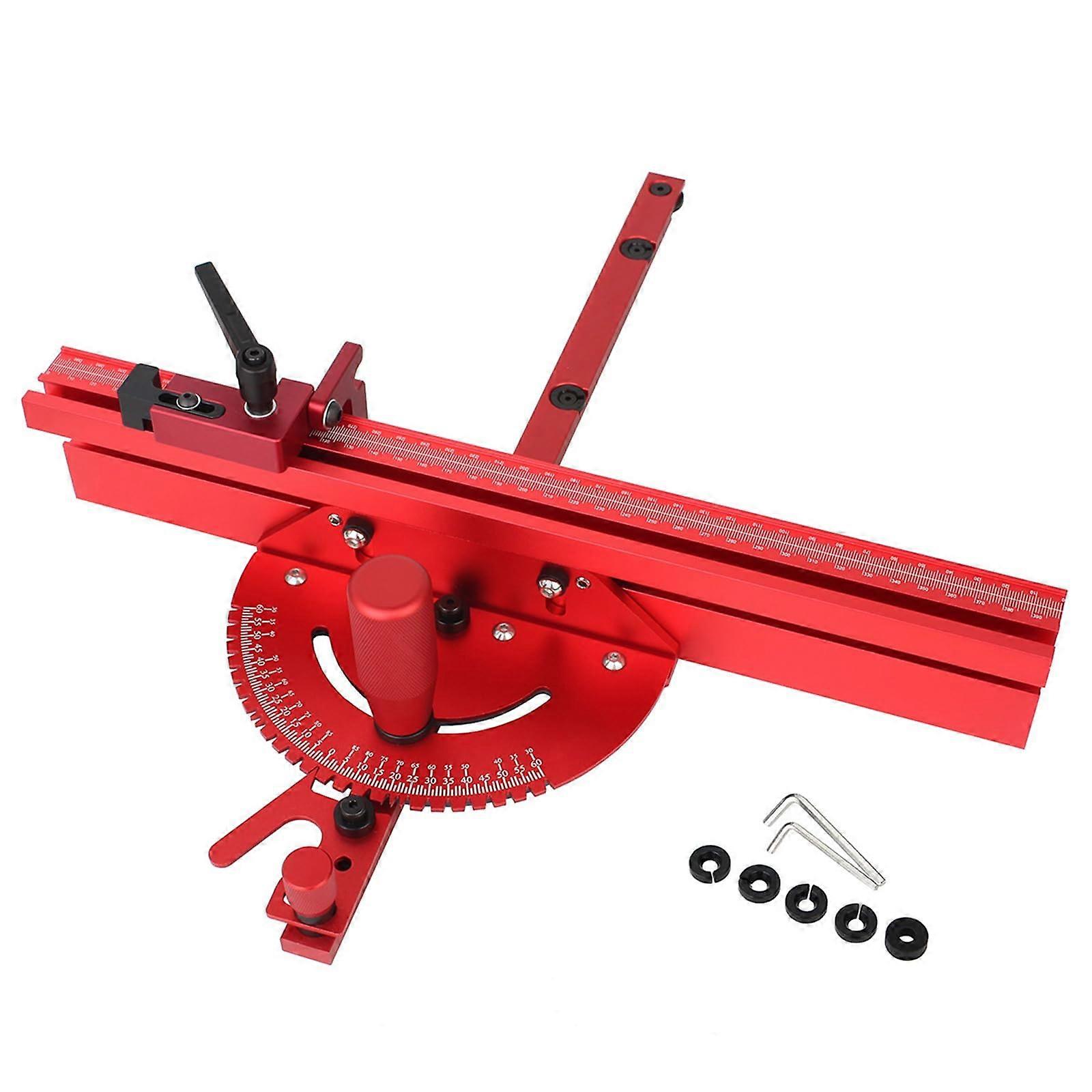 Miter Gauges Fence With Track Stop For Table Routers And Woodworking Benches Angle Rulers