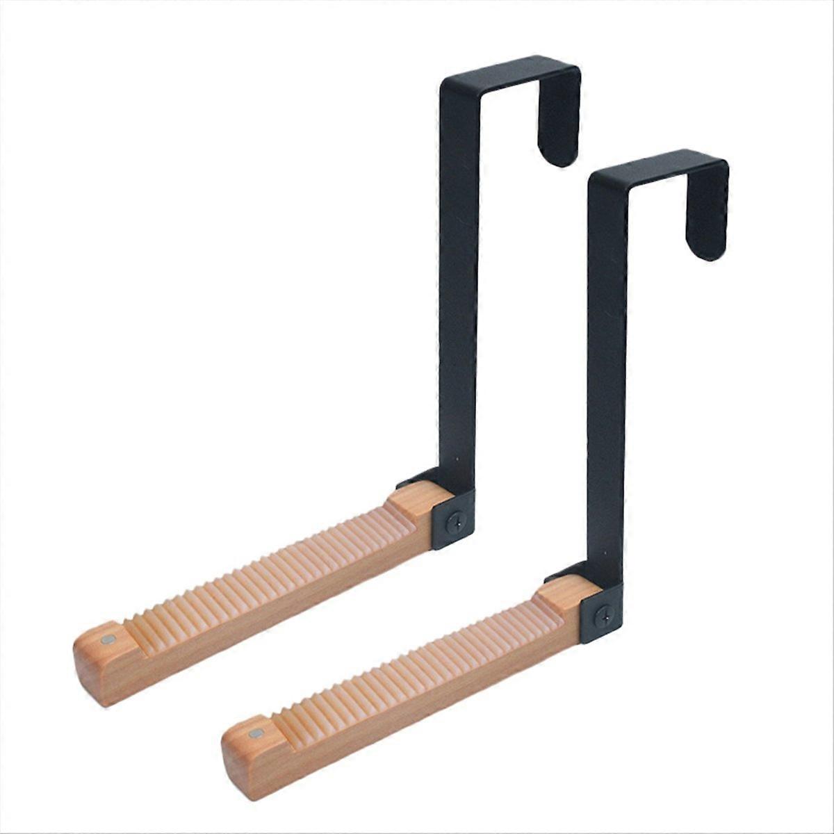 2 Pack over Door Drying Rack, Foldable over Door Hanger Black