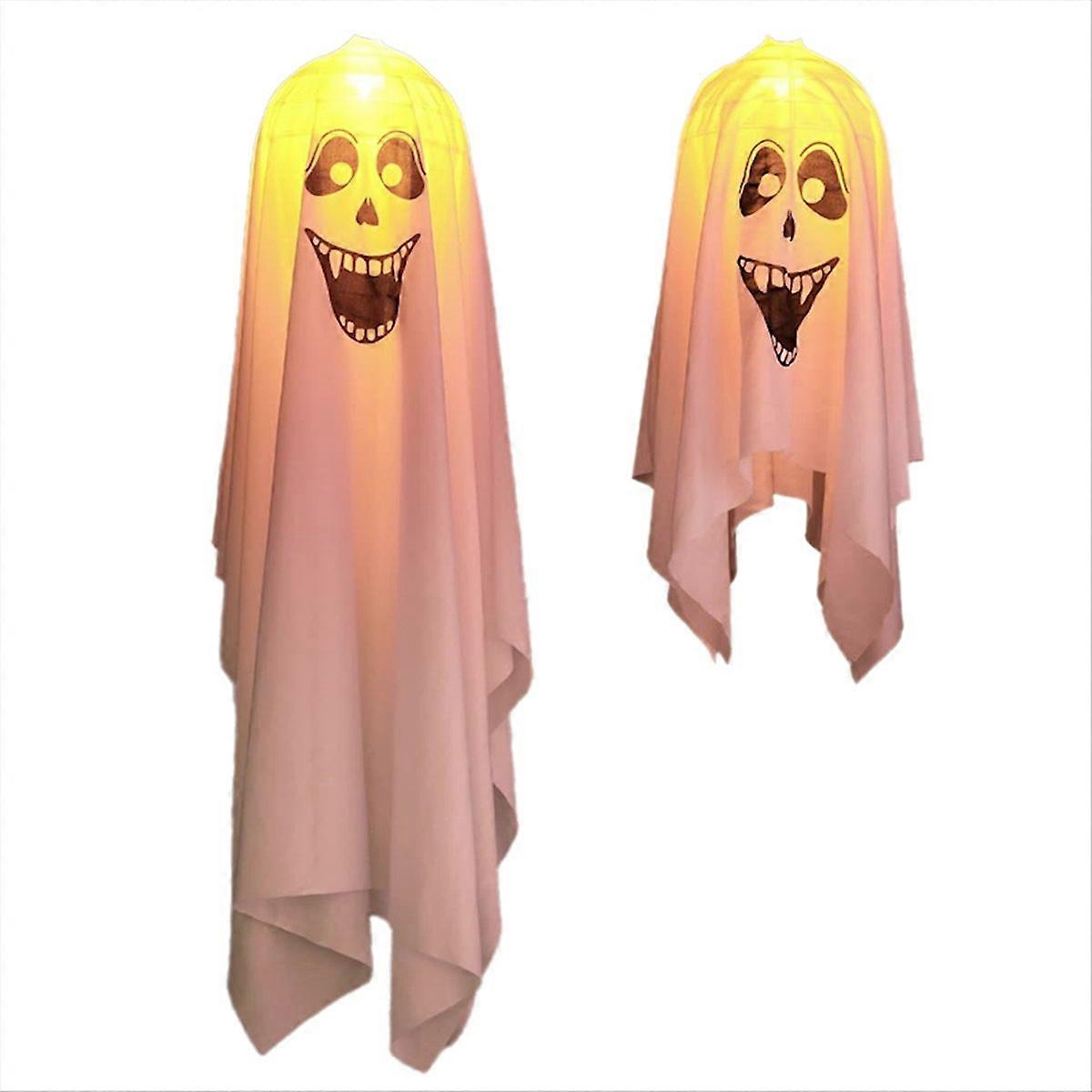 Halloween Ghost Lights, Outdoor Decorations Hanging Glowing Ghosts, A