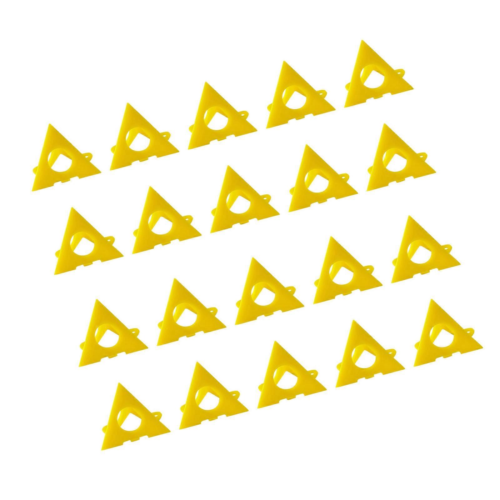 Lightweight Space Saving Pyramid Paint Stand Rack For Woodworking And Craft Projects Stackable Design Easy Storage 20pcs  Yellow